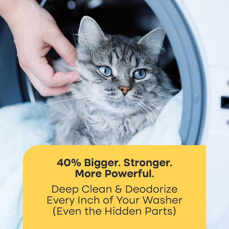 Fursprint Washing Machine Cleaner Tablets Ultra – 40% Stronger Formula: Designed for Pet Owners, Removes Residue, Grime & Odors, Compatible with HE, Top & Front Load, 24 Pack – 12 Month Supply - Image 3